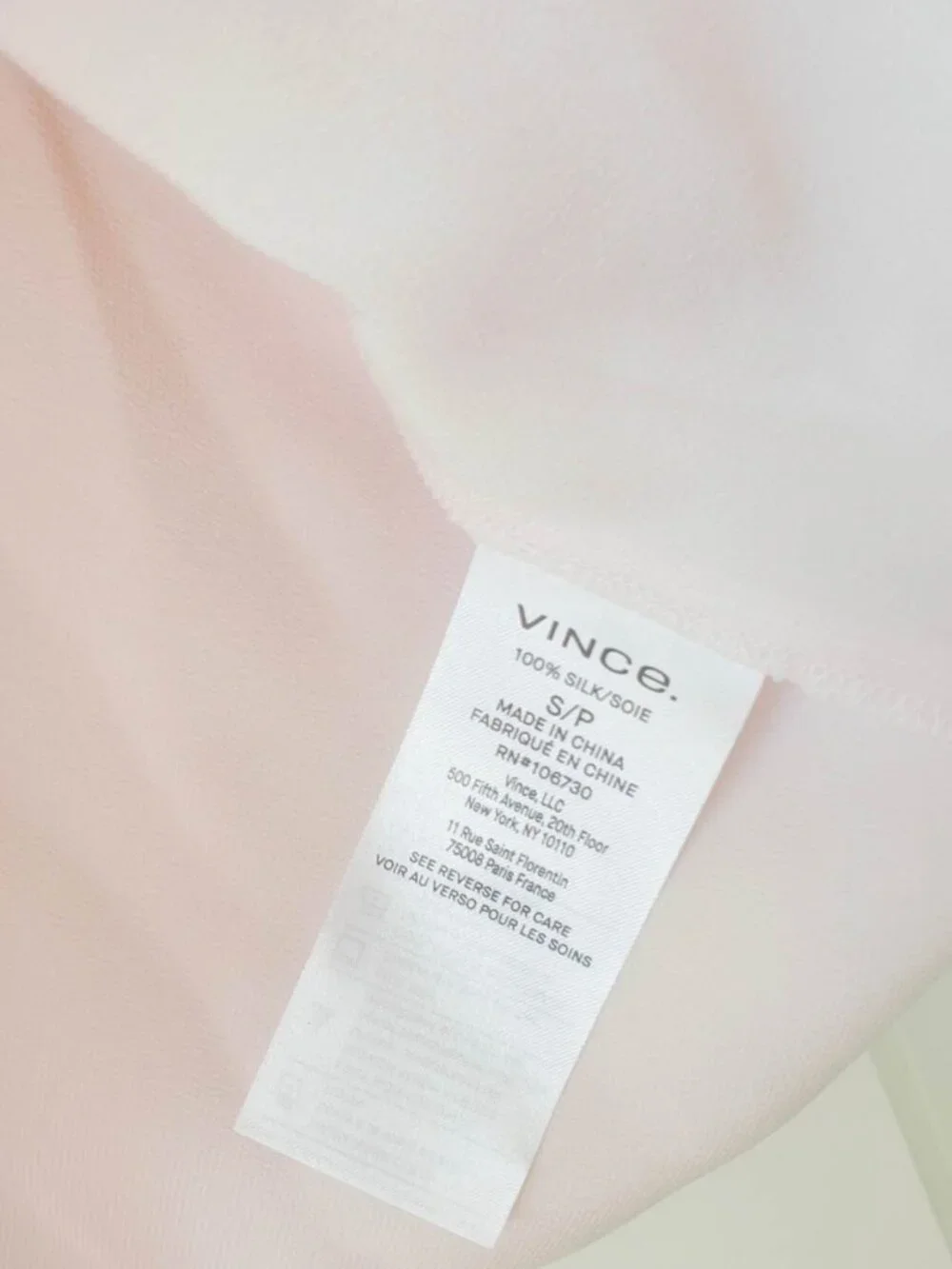 NWT Vince Satin Silk Cowl-Neck Blouse Shirt - Picture 7 of 7